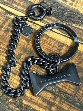 Marc by Marc Jacobs Gunmetal Bow Charm Key Ring Bag Charm